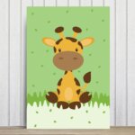 Placa Decorativa Infantil Safari Girafa MDF 20x30cm