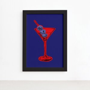 Quadro Cozinha Bebidas Drink 02 Moldura Preta 22x32cm,Quadro Cozinha Bebidas Drink 02 Moldura Preta 22x32cm