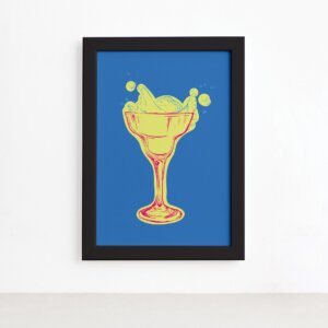 Quadro Cozinha Bebidas Drink 03 Moldura Preta 22x32cm,Quadro Cozinha Bebidas Drink 03 Moldura Preta 22x32cm