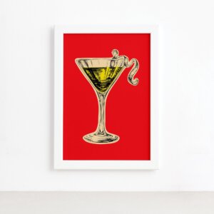 Quadro Cozinha Bebidas Drink 04 Moldura Branca 22x32cm,Quadro Cozinha Bebidas Drink 04 Moldura Branca 22x32cm