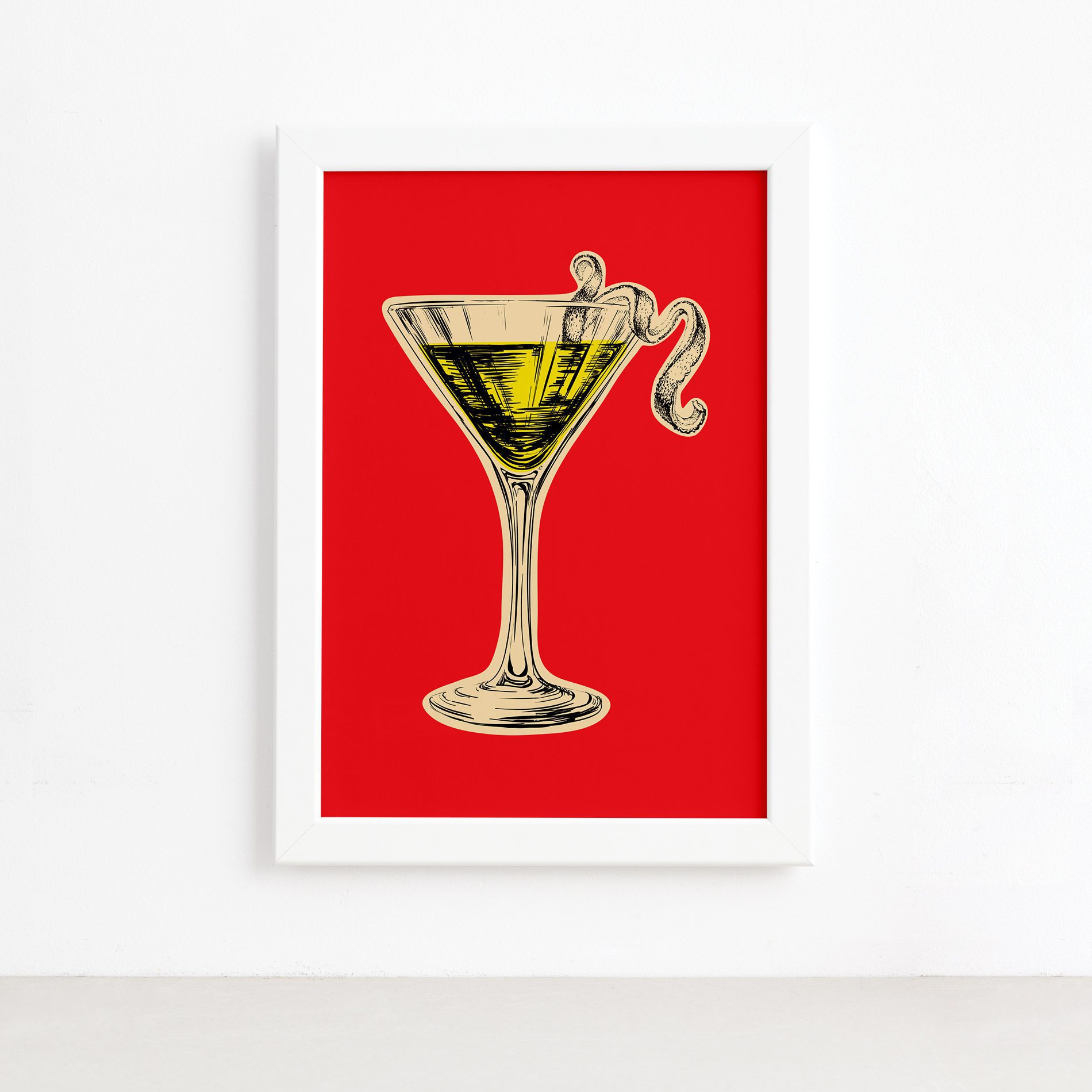 Quadro Cozinha Bebidas Drink 04 Moldura Branca 22x32cm,Quadro Cozinha Bebidas Drink 04 Moldura Branca 22x32cm