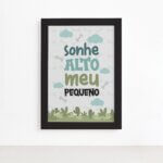 Quadro Sonhe Alto Meu Pequeno Jurassic Baby 22x32cm