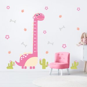 Adesivo Infantil Dinossauro Baby Menina Régua