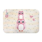 Tapete Infantil Coruja Baby para Quarto de Menina 40x60cm