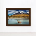 Quadro Paisagem Chile Patagônia 2 Moldura Marrom 22x32cm