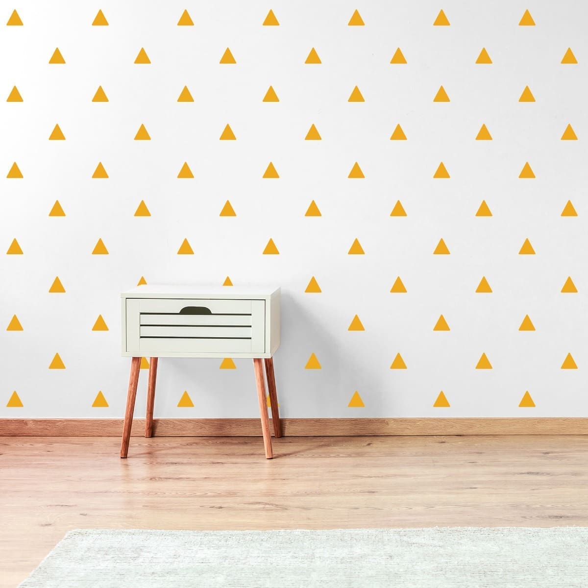 Adesivo de Triângulos 168un Amarelo Fosco