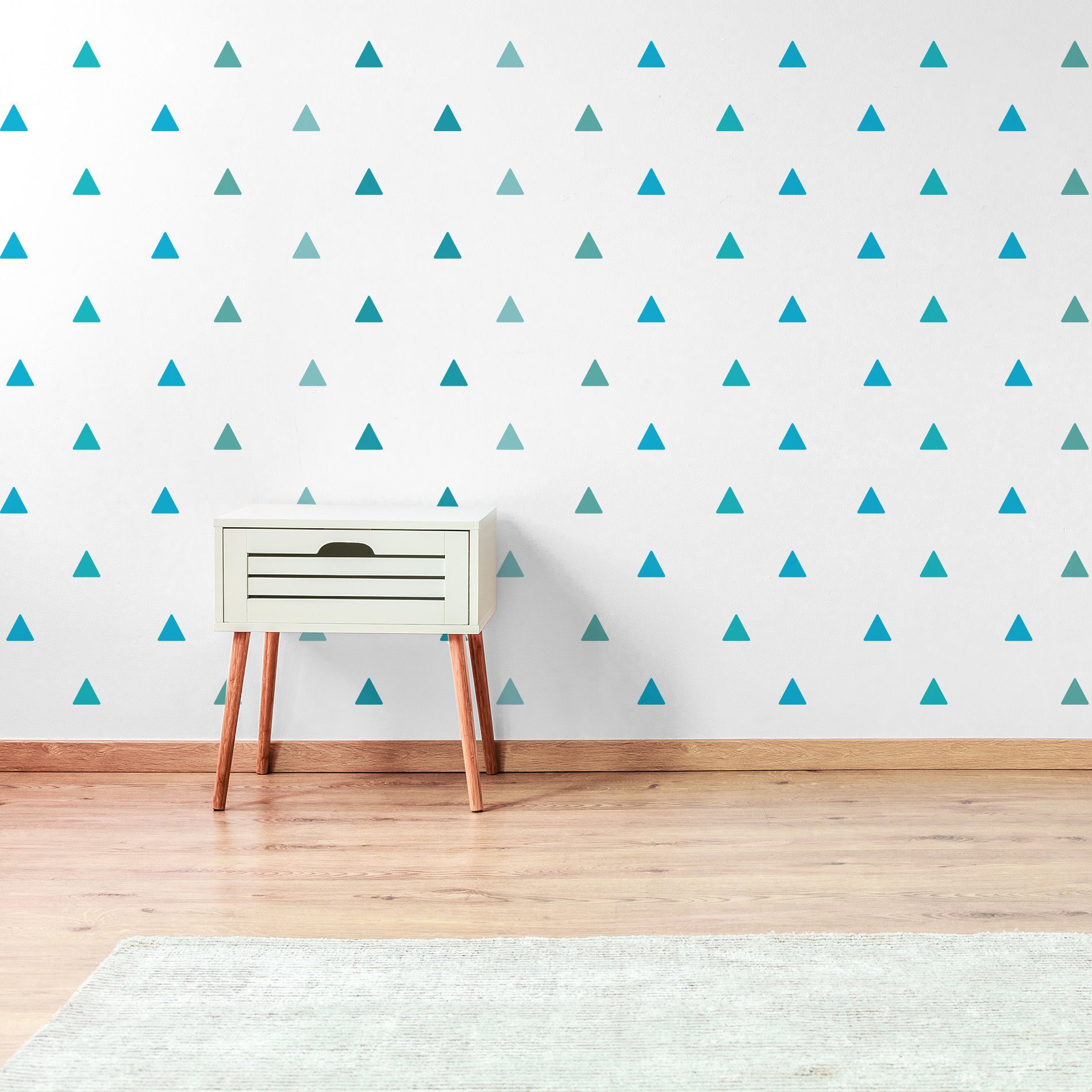 Adesivo de Parede Triangulos Tons de Azul 105un