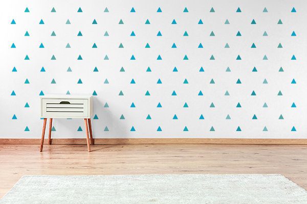 Adesivo de Parede Triangulos Tons de Azul 121un