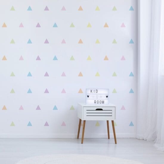 Adesivo de Parede Triângulos Aquarela 121un Cobre 5m²