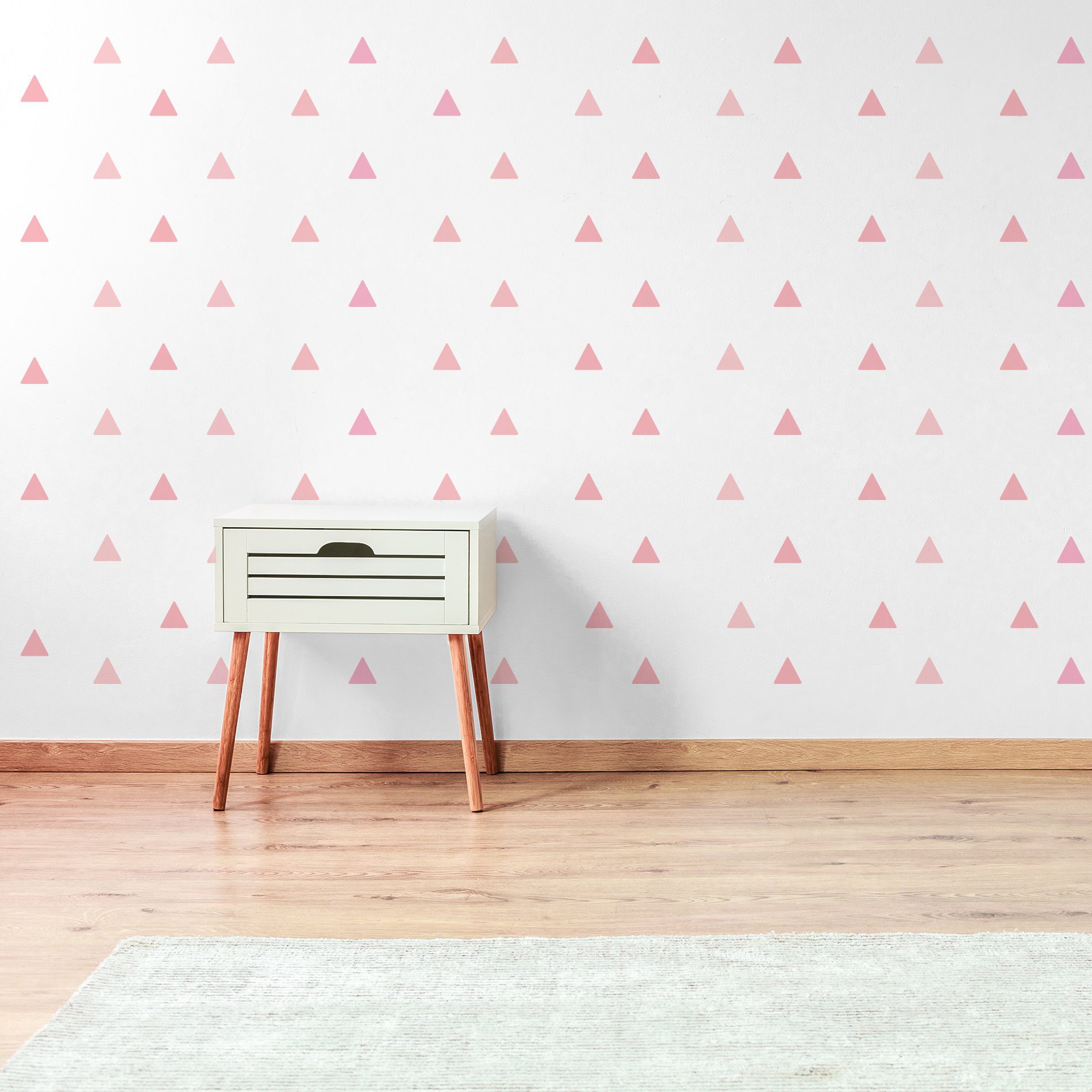 Adesivo de Parede Triangulos Tons de Rosa 105un