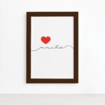 Quadro União Moldura Marrom 22x32cm