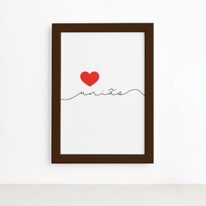 Quadro União Moldura Marrom 22x32cm,Quadro União Moldura Marrom 22x32cm