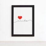Quadro União Moldura Preta 22x32cm