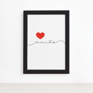 Quadro União Moldura Preta 22x32cm,Quadro União Moldura Preta 22x32cm