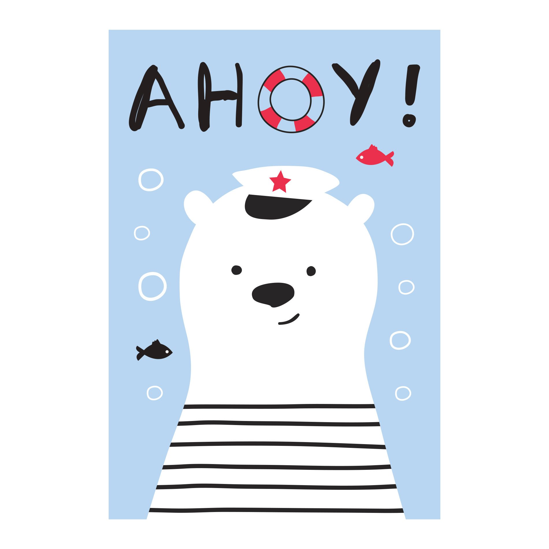 Placa Decorativa Urso Marinheiro 20x30cm,Placa Decorativa Urso Marinheiro 20x30cm