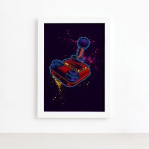 Quadro Video Game Hobby Moldura Branca 22x32cm,Quadro Video Game Hobby Moldura Branca 22x32cm