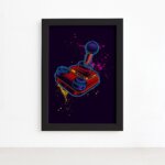 Quadro Video Game Hobby Moldura Preta 22x32cm