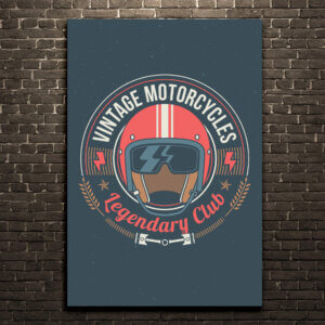 Placa Decorativa MDF Vintage Motorcycles 30x40