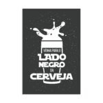 Placa Decorativa Geek Jedi Lado Negro Cerveja 30x40cm