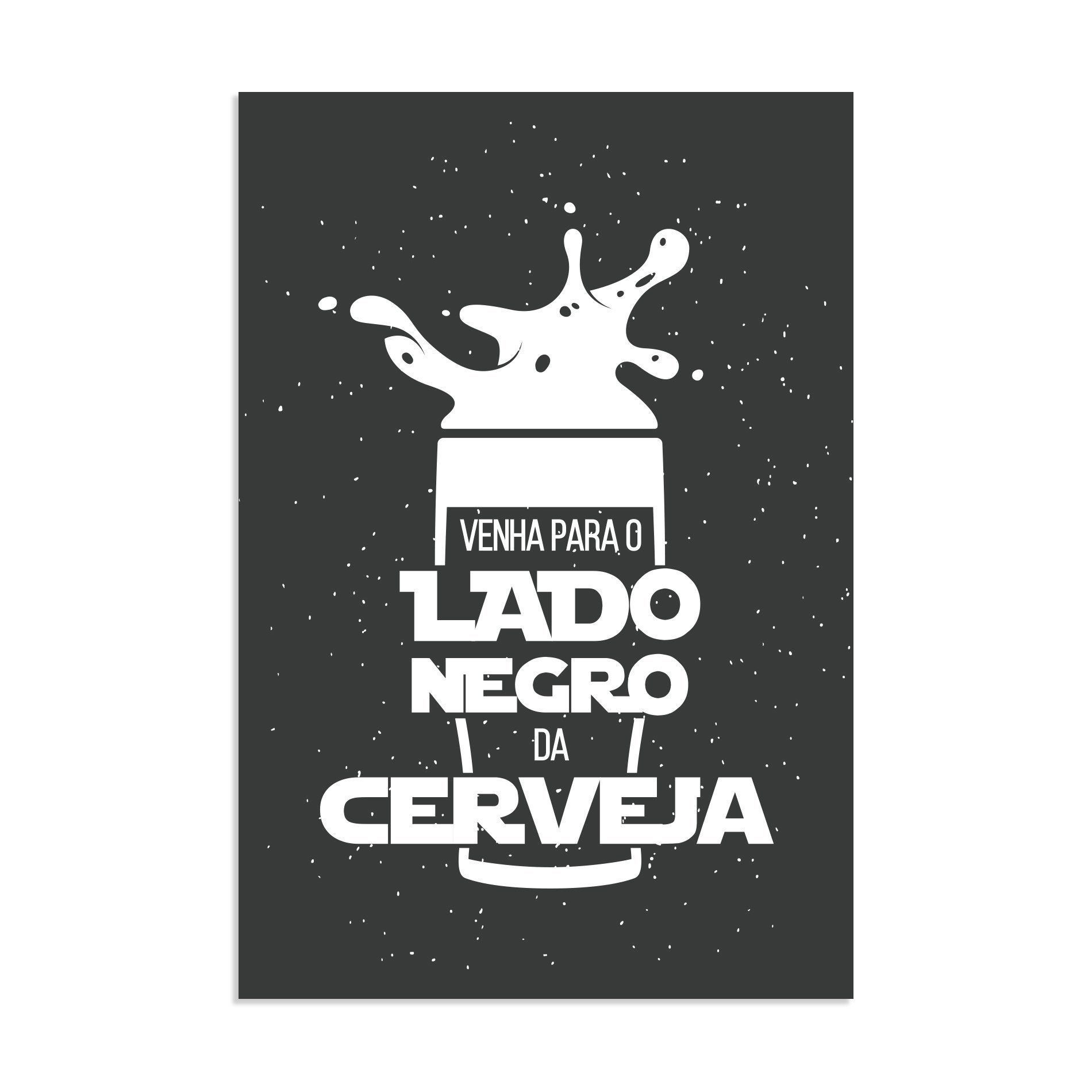 Placa Decorativa Geek Jedi Lado Negro Cerveja 30x40cm