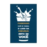 Placa Decorativa Geek Jedi Lado da Cerveja 20x30cm
