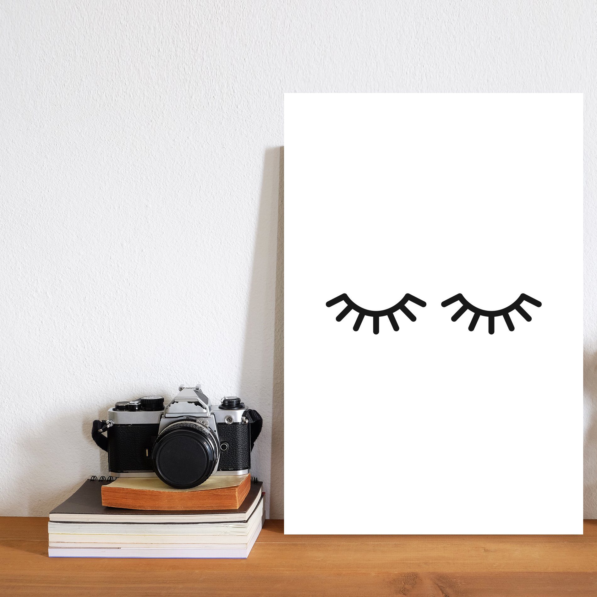 Placa Decorativa MDF Frase Namorados - Cílios 20x30cm