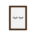 Quadro Decorativo Namorados - Cílios Moldura Marrom 33x43cm