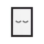 Quadro Decorativo Namorados - Cílios Moldura Preta 33x43cm