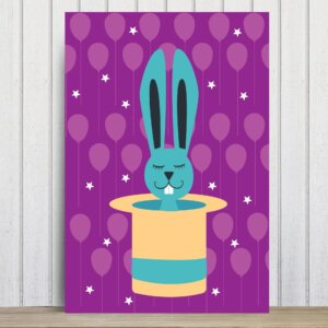 Placa Decorativa Infantil Circo Cartola MDF 20x30cm