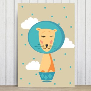 Placa Decorativa Infantil Circo Leão MDF
