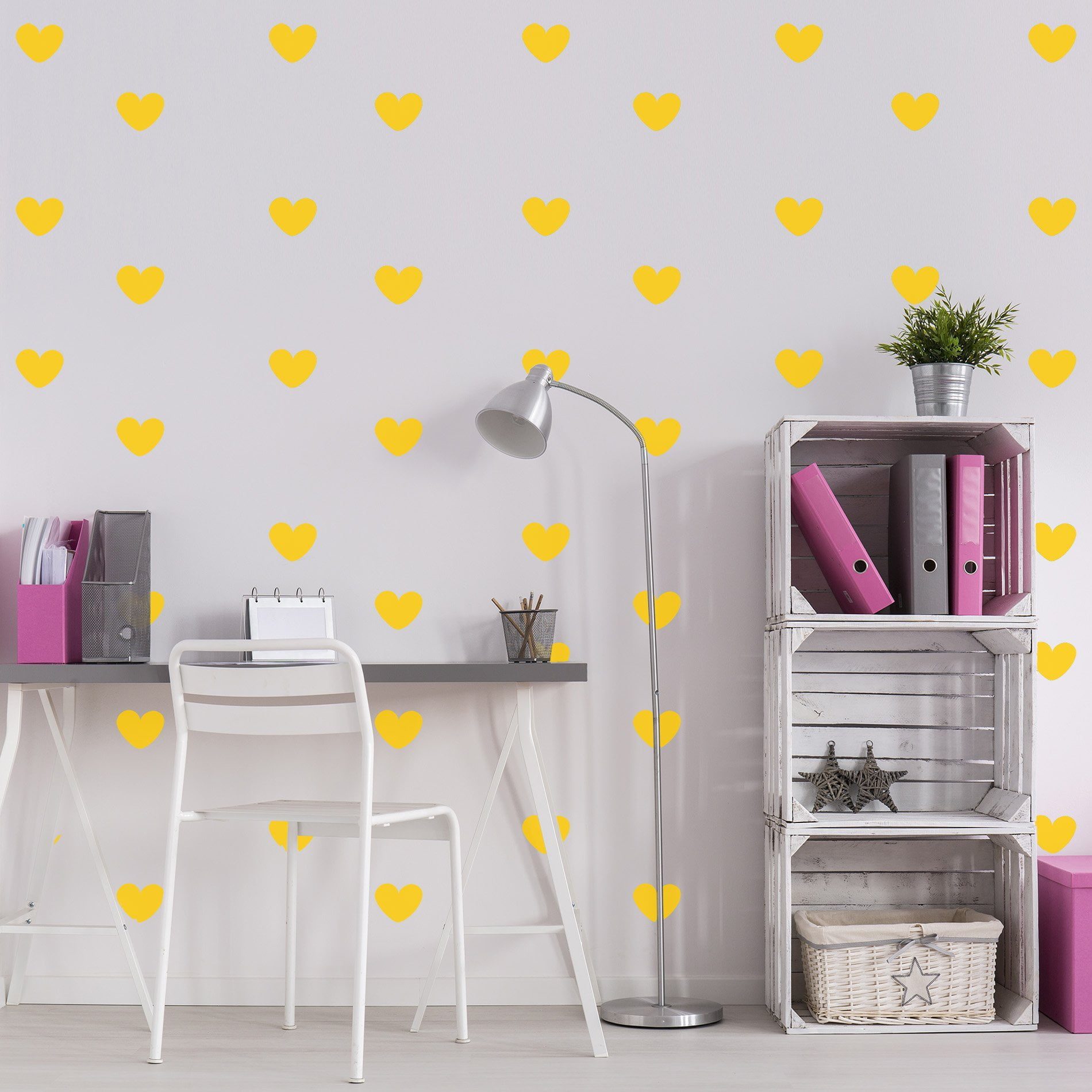Adesivo de Parede Infantil Coração Amarelo