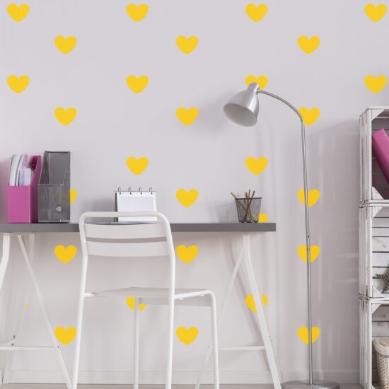 Adesivo de Parede Infantil Coração Amarelo Adesivo de Parede Infantil Coração Amarelo