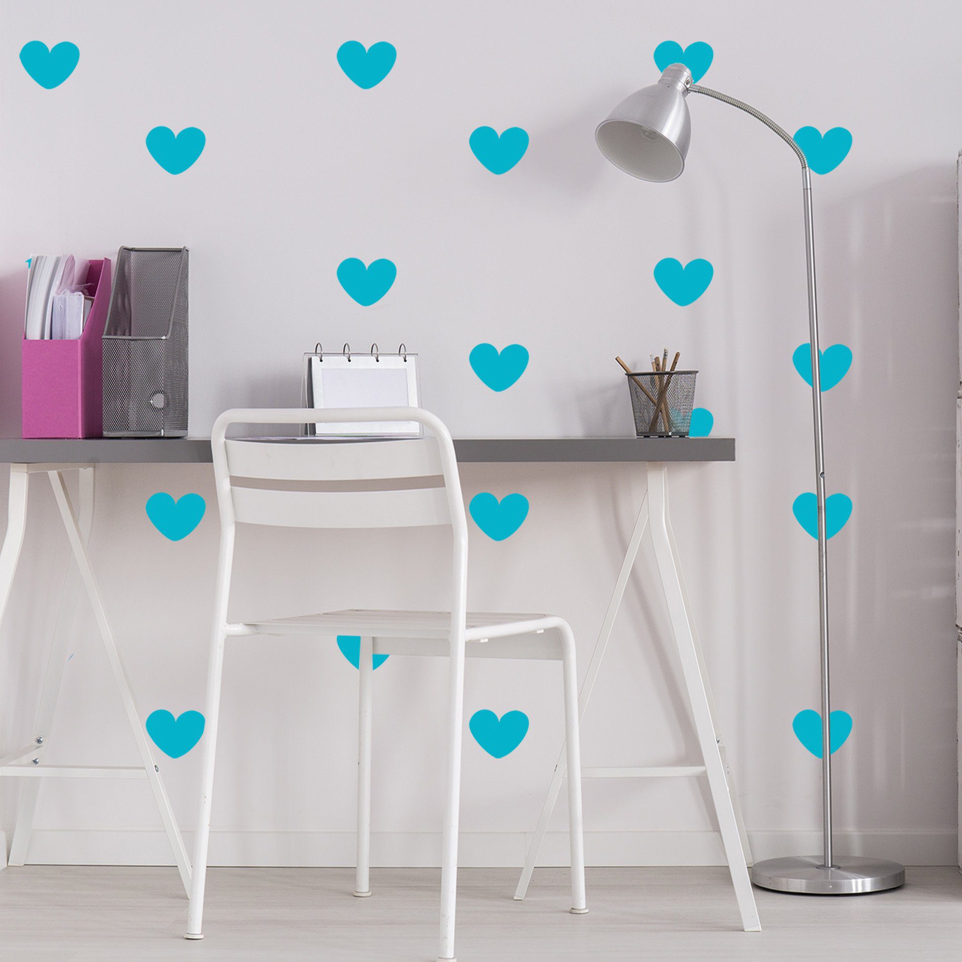 Adesivo de Parede Infantil Coração Azul