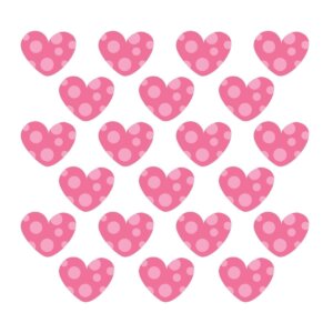 Adesivo de Parede Infantil Coração Rosa Bolinhas