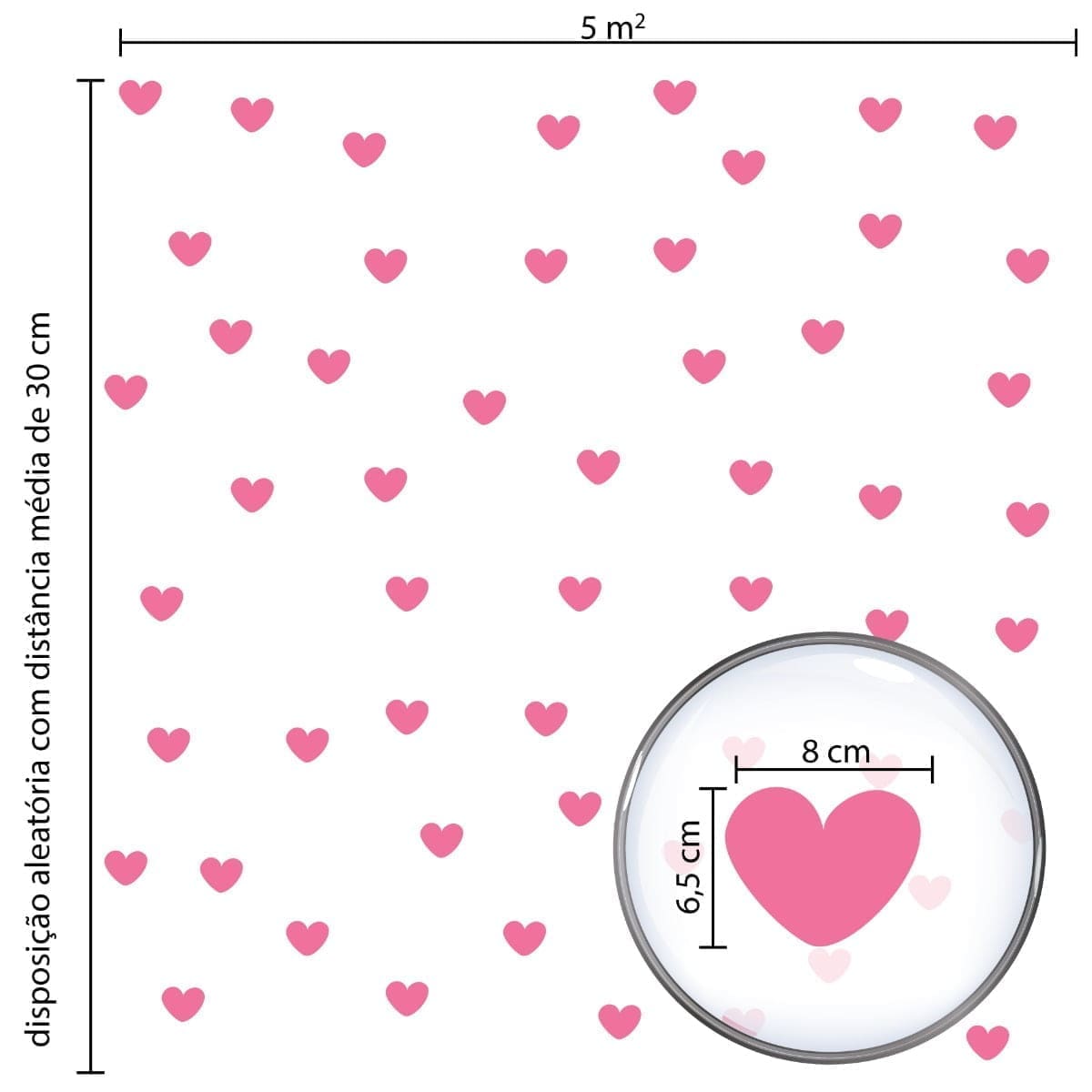 Adesivo de Corações