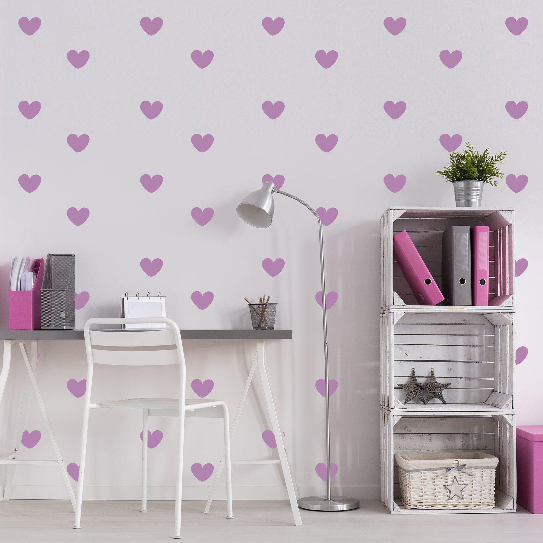 Adesivo de Parede Infantil Coração Roxo