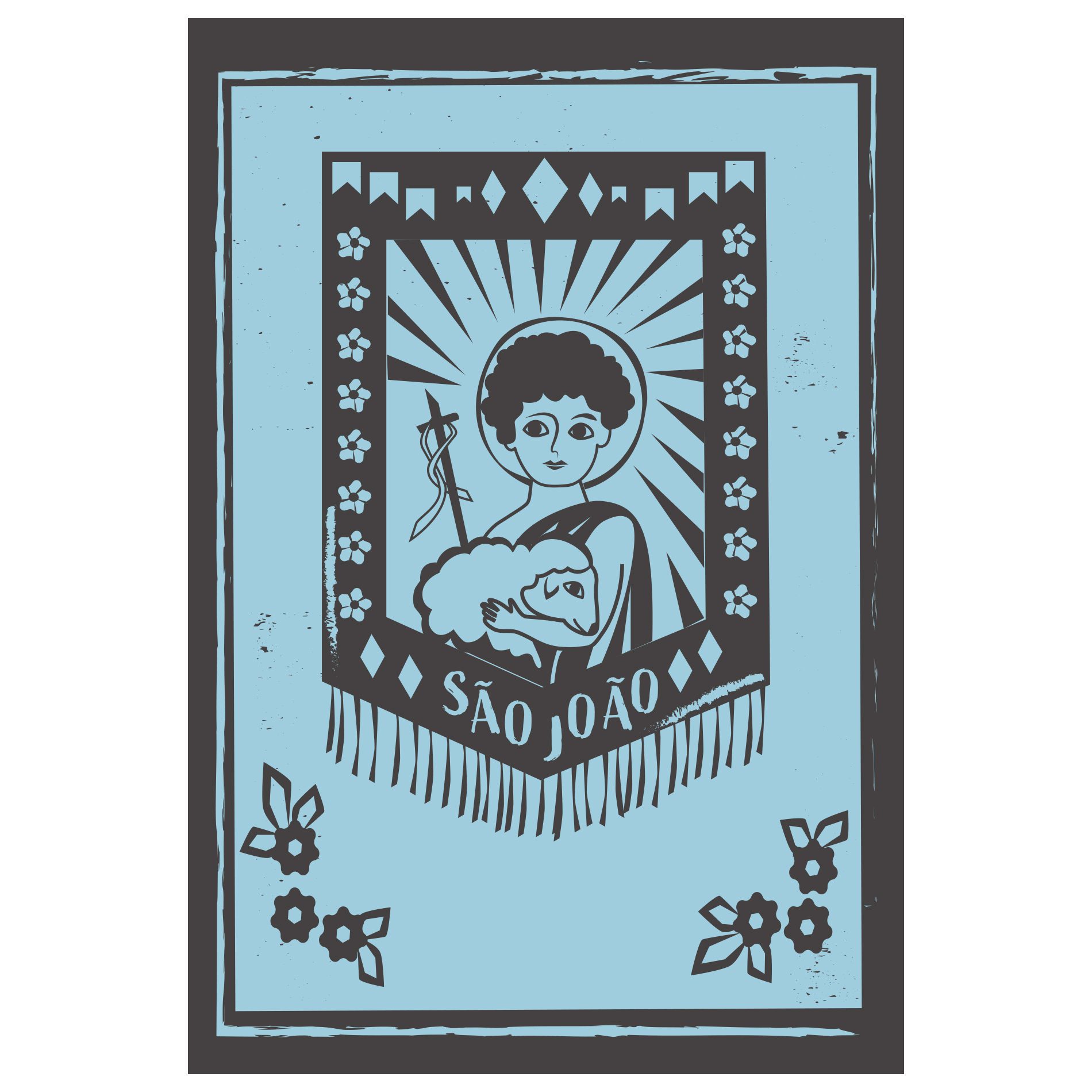 Placa Decorativa MDF São João Junino 30x40cm