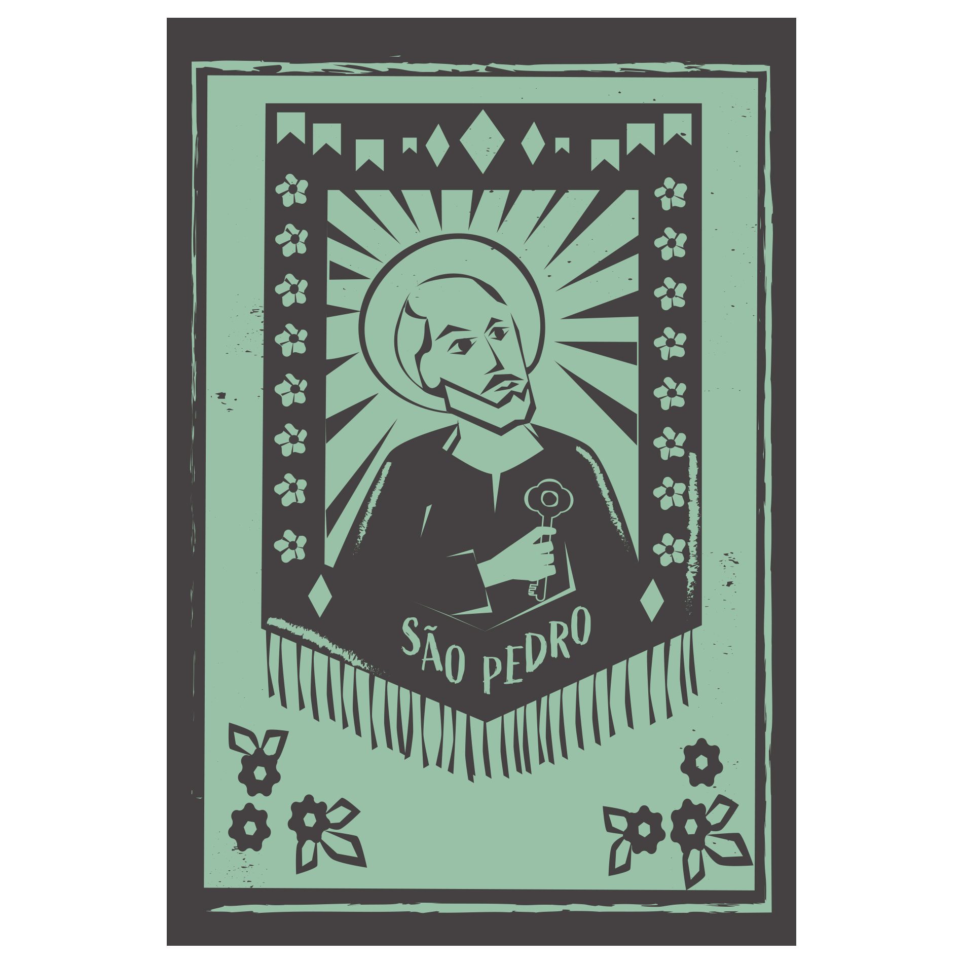 Placa Decorativa MDF São Pedro Junino