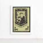 Quadro Santo Antônio Junino Moldura Branca 22x32cm