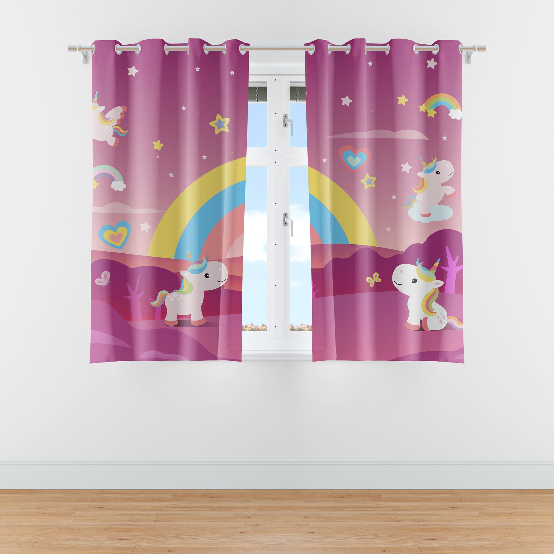 Cortina para Quarto Infantil Unicornio