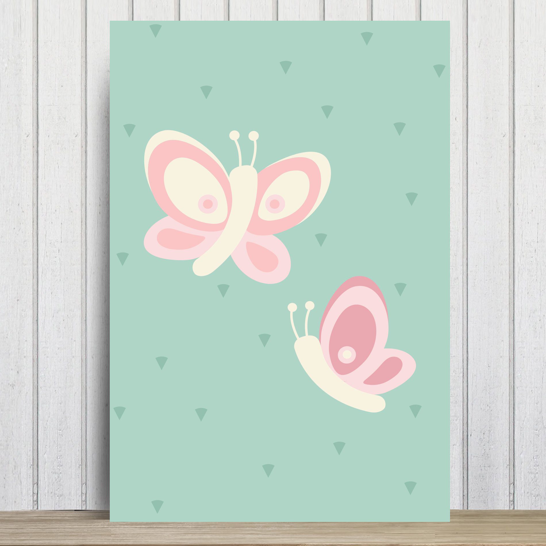 Placa Decorativa Infantil Coruja Baby Borboletas MDF