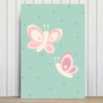 Placa Decorativa Infantil Coruja Baby Borboletas MDF 30x40cm