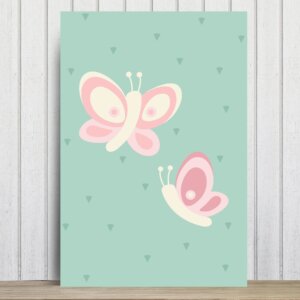 Placa Decorativa Infantil Coruja Baby Borboletas MDF