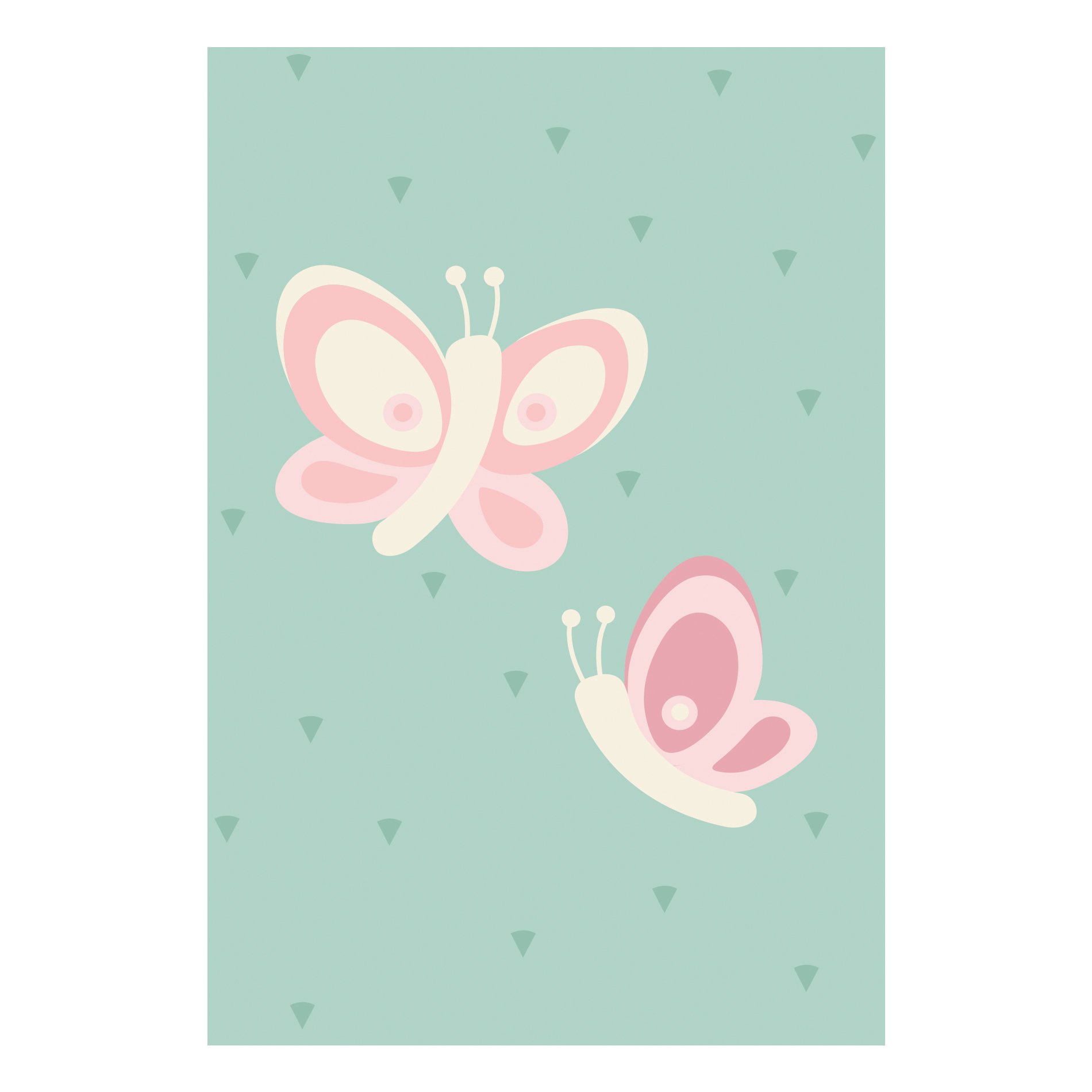 Placa Decorativa Infantil Coruja Baby Borboletas MDF