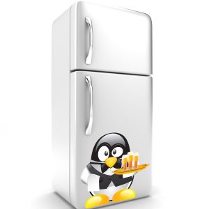 Adesivo de Geladeira Pinguim Cerveja Gigante 52x52