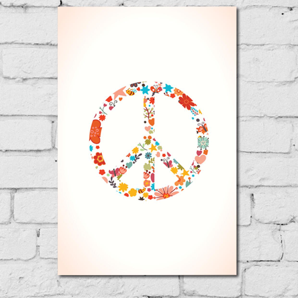 Placa Decorativa MDF Peace and Love