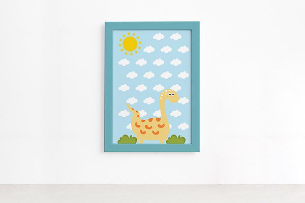 Faixa Decorativa Adesiva Infantil Dinossauro Baby 2 10mx10cm