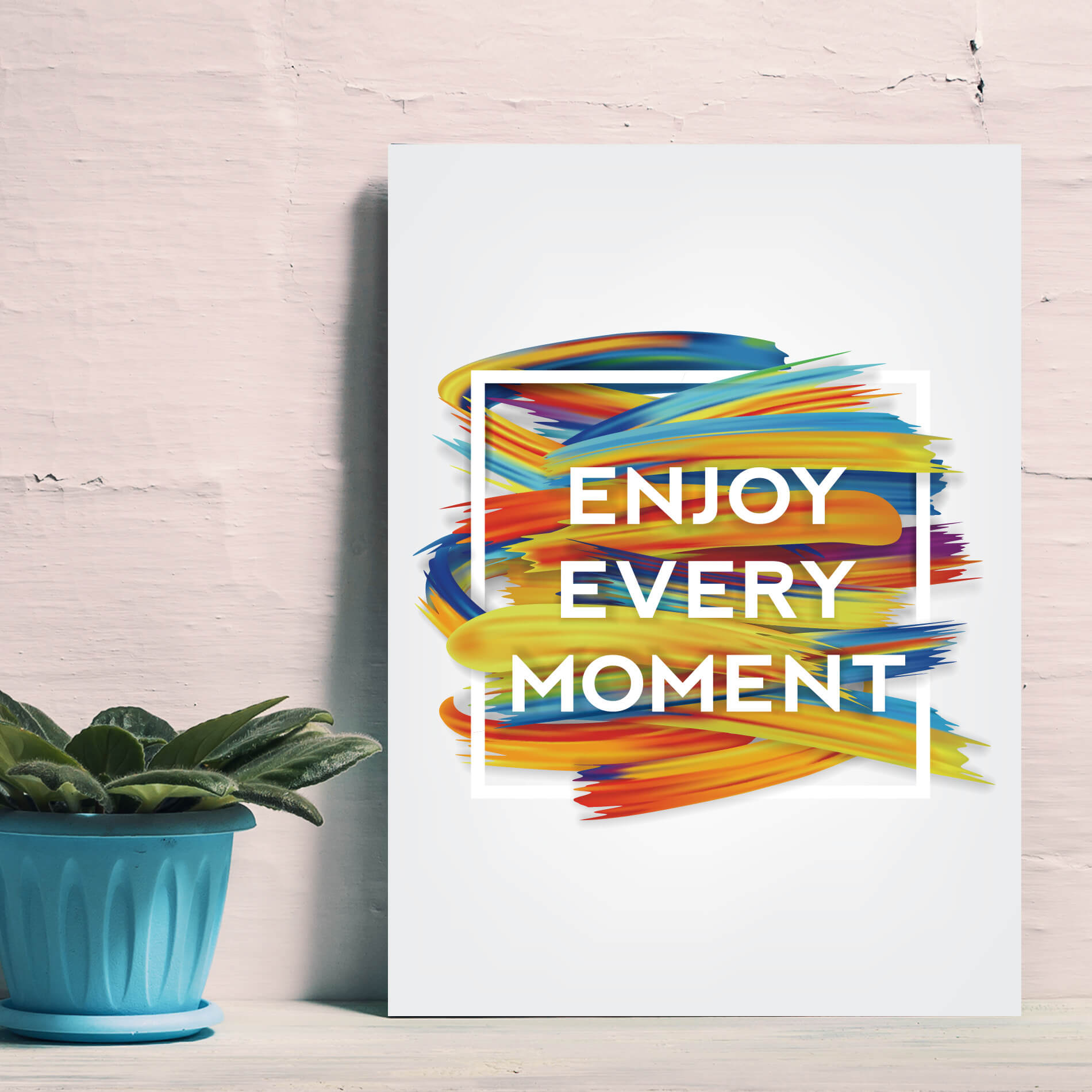 Placa Decorativa MDF Frase Every Moment 30x40