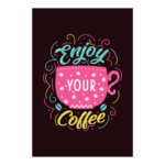 Placa Decorativa MDF Frase Enjoy Coffee 30x40