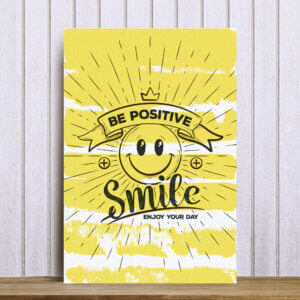 Placa Decorativa MDF Frase Smile 30x40